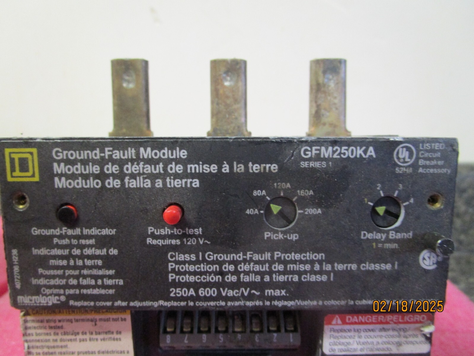 Square D Ground Fault Module 3P 250A 600V GFM250KA