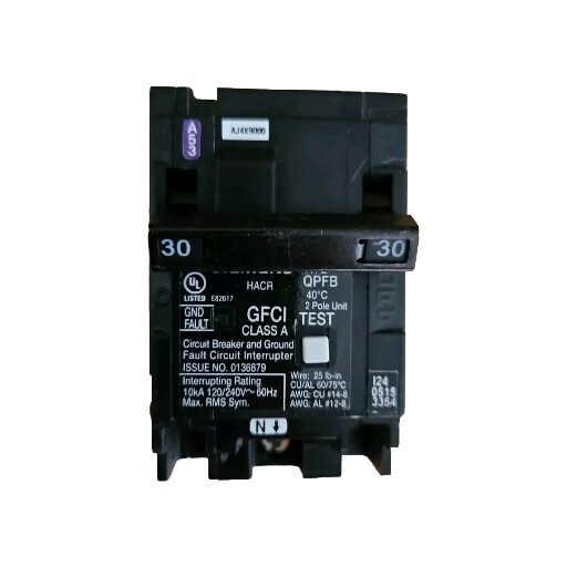 Siemens Q230GF 30 Amp Double Pole 240V Pigtail-Neutral GFCI Ground Fault Circuit