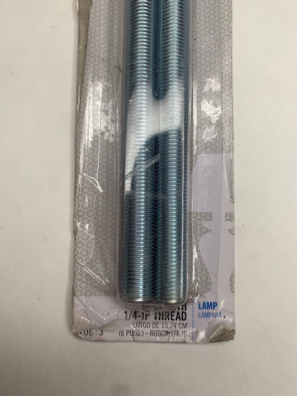 WESTINGHOUSE-7061300 – 2 Steel Nipples Zinc-Plated 6 inches long, Threaded 1/4-I