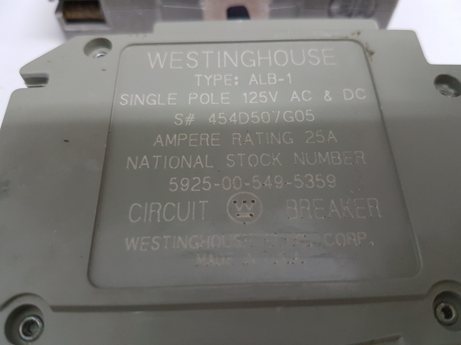 5925-00-549-5359 Circuit Breaker ALB1 25 Amp