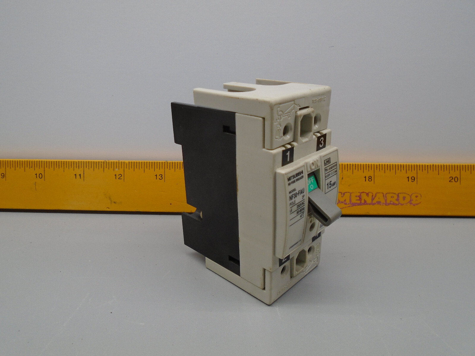 Mitsubishi NF30-FAU 15 Amp 2 pole Circuit Breaker NF30-FAU 15 W39