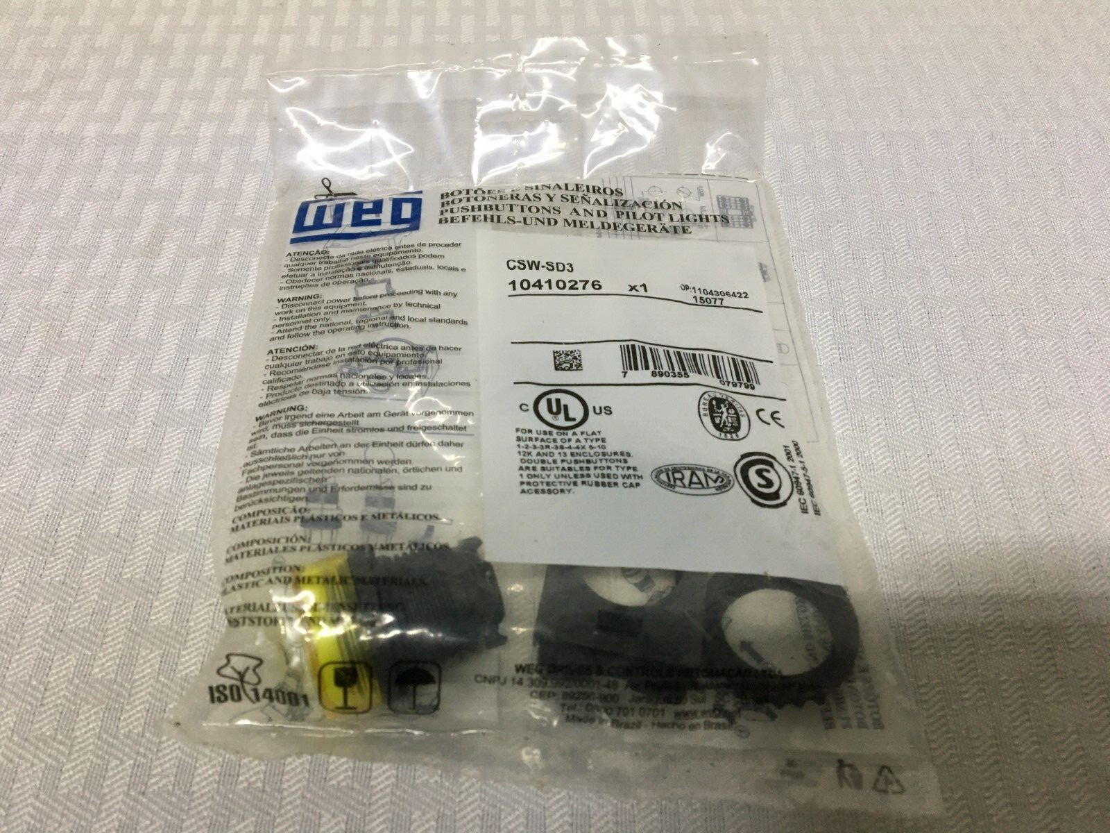 New! (Lot of 4) WEG CSW-SD3 Pilot Light (#50060)