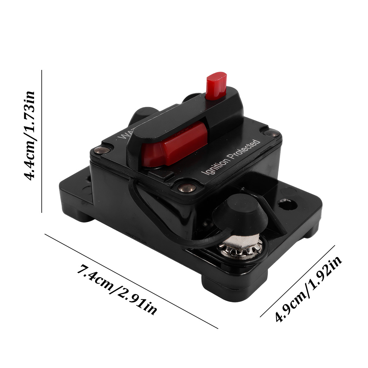 12V- 48V DC 60-200 Amp Waterproof Circuit Breaker Fuse Holder Protector Car Boat