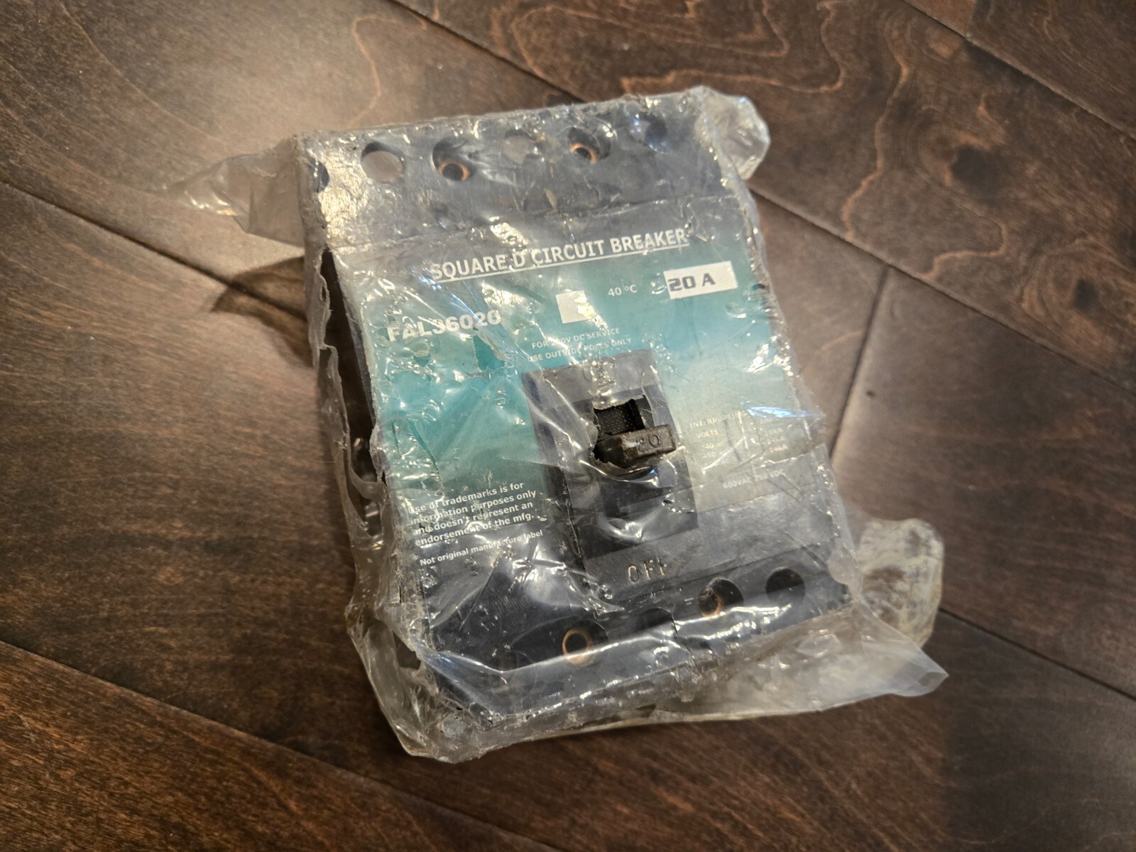Square D FAL-36020 Molded Case Circuit Breaker 3p 20a Amp 240/480/600v-ac
