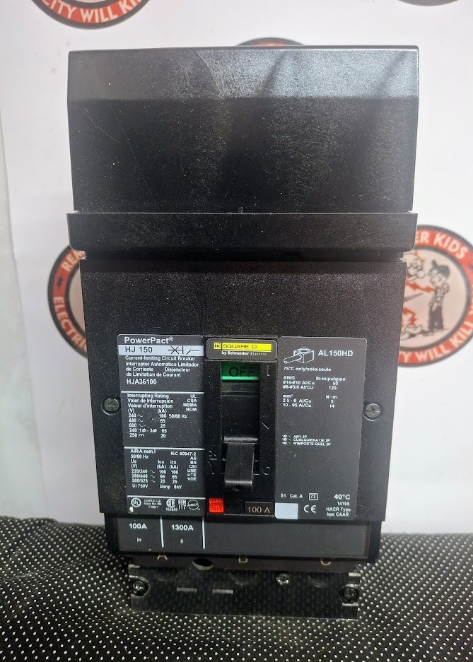 SQUARE D PowerPact HJA36100 100A 3P 600V I-Line Circuit Breaker SHIPS SAME DAY