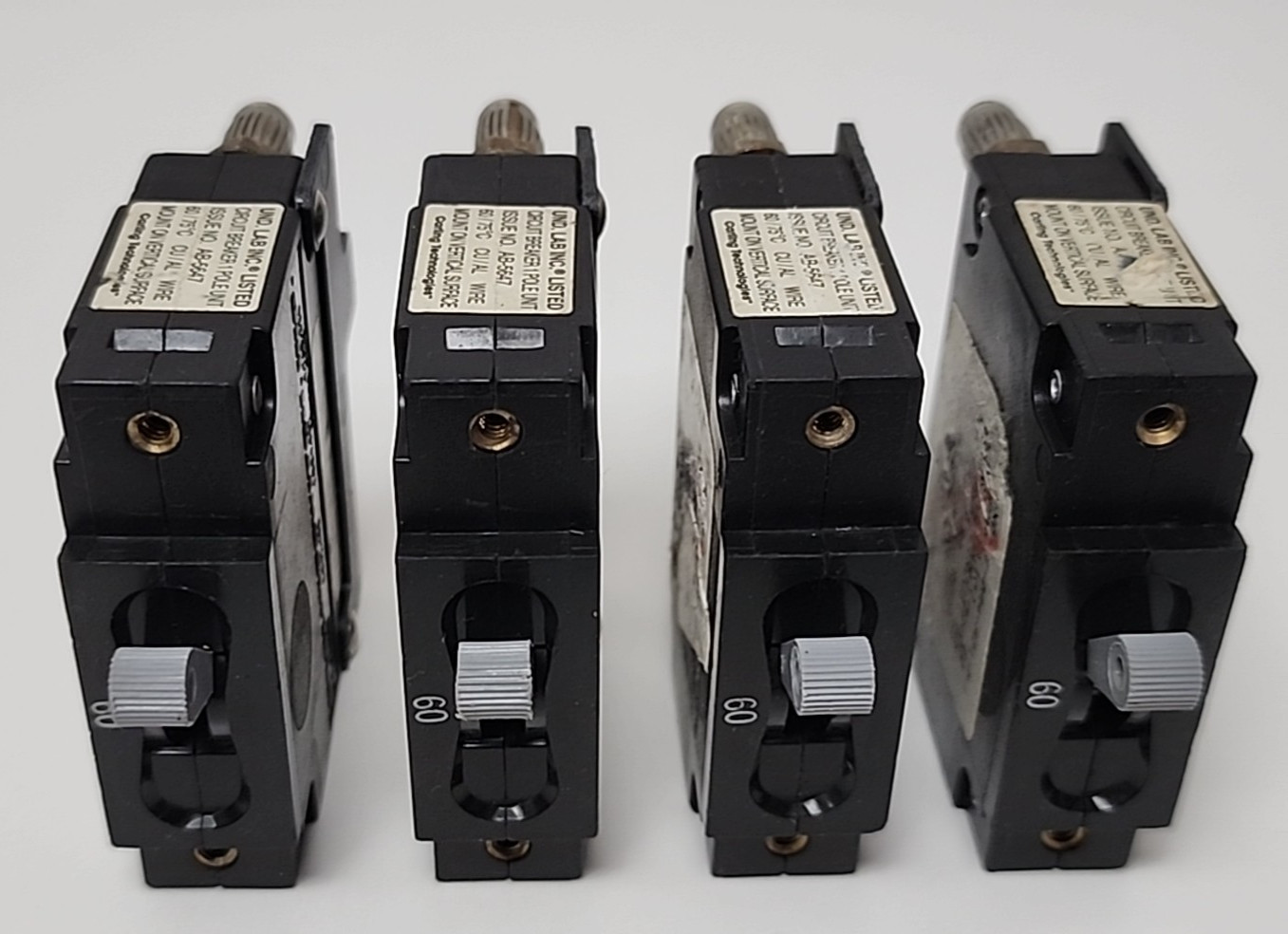 4x CARLING CTI-X0-12-094-A71-MJ 60A 80V BULLET STYLE CIRCUIT BREAKER [2WS2-6]