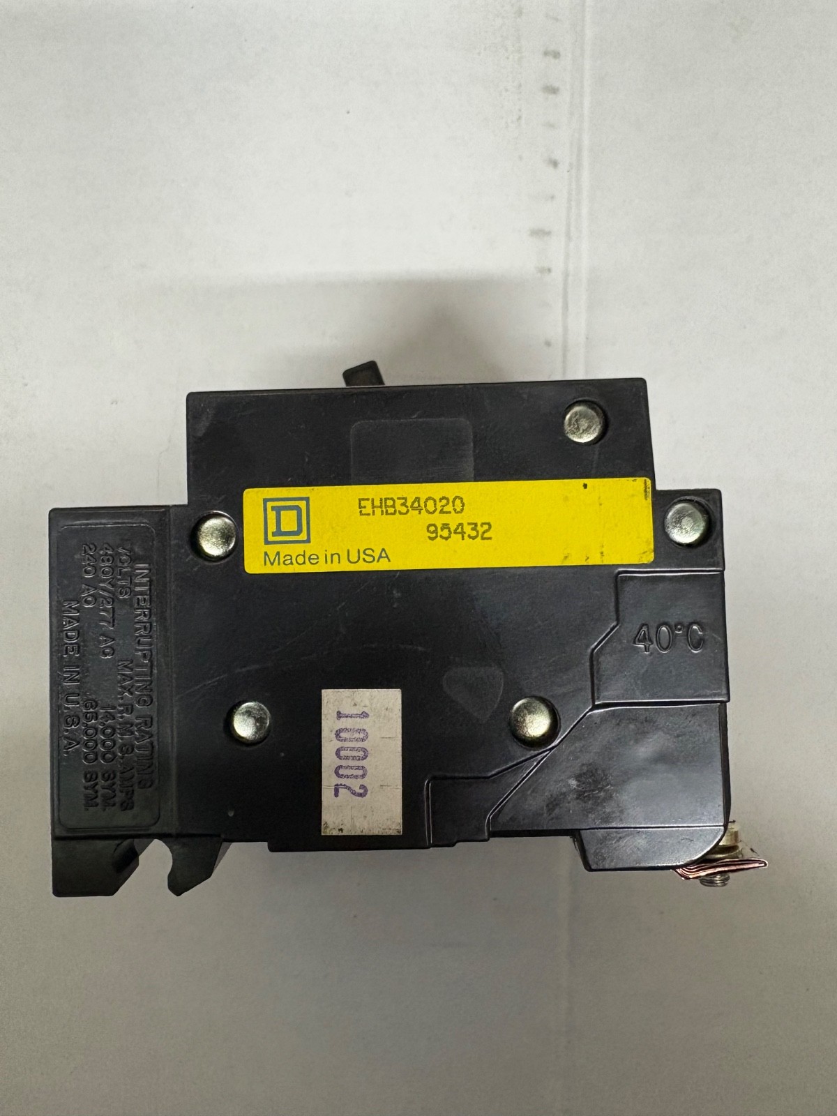 Square D EHB34020 20A 3P 480VAC Circuit Breaker