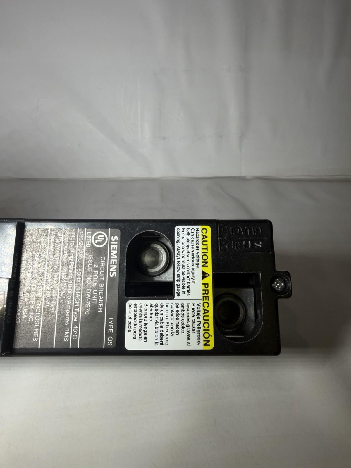 Siemens QS QS2125 2 Pole 125 Amp 240V Circuit Breaker. new in box