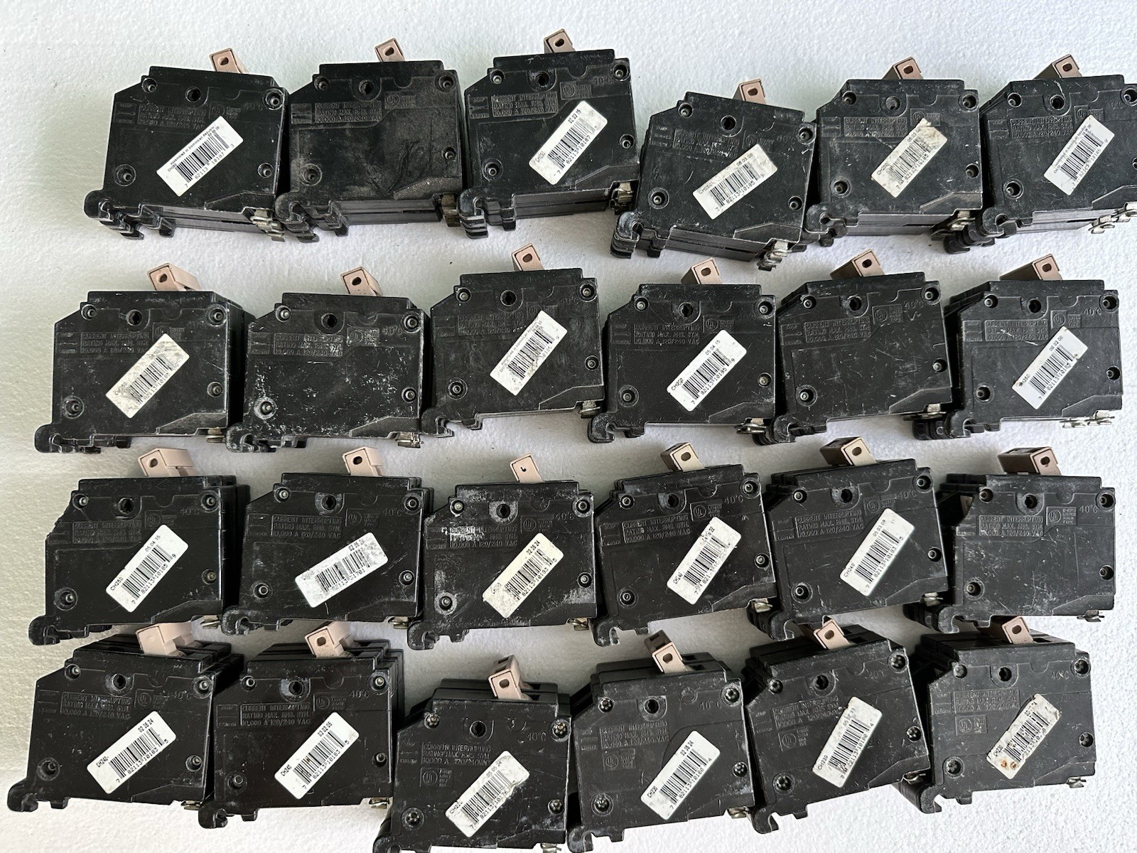 Cutler Hammer CH2 Pole Metal Foot Circuit Breaker -Lot Of 24-