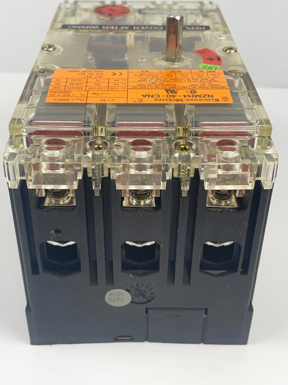 Moeller NZMH4-40-CNA Circuit Breaker, 40A, 600 VAC, 40 HP