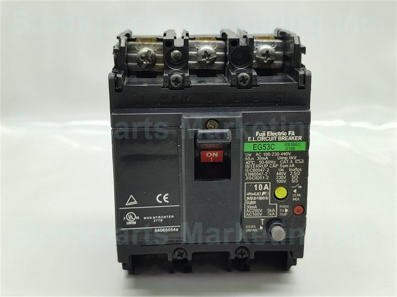 Fuji Electric FA EG53C EB3BEC-010B E.L. Circuit Breaker 10A 30 Days Warranty