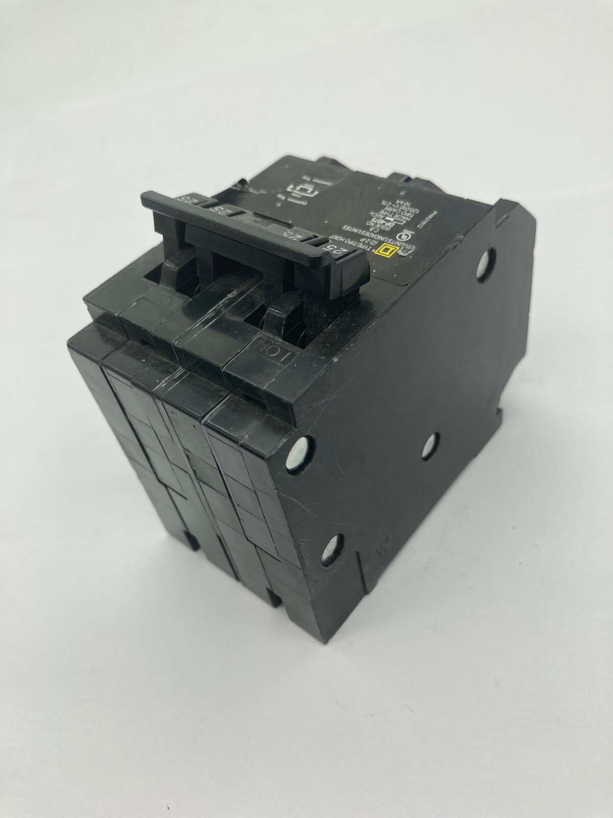 HOMT225225 Homeline Quad Two 2 Pole 25 Amp 120 240V HOMT Plug In Breaker CHIPPED