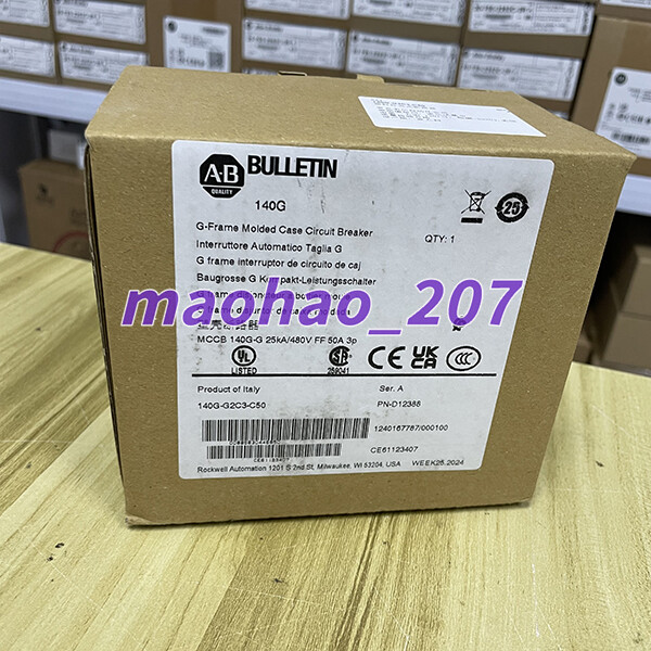 140GG2C3C50 AB 3-Pole 480V Molded Case Circuit Breaker 140G-G2C3-C50