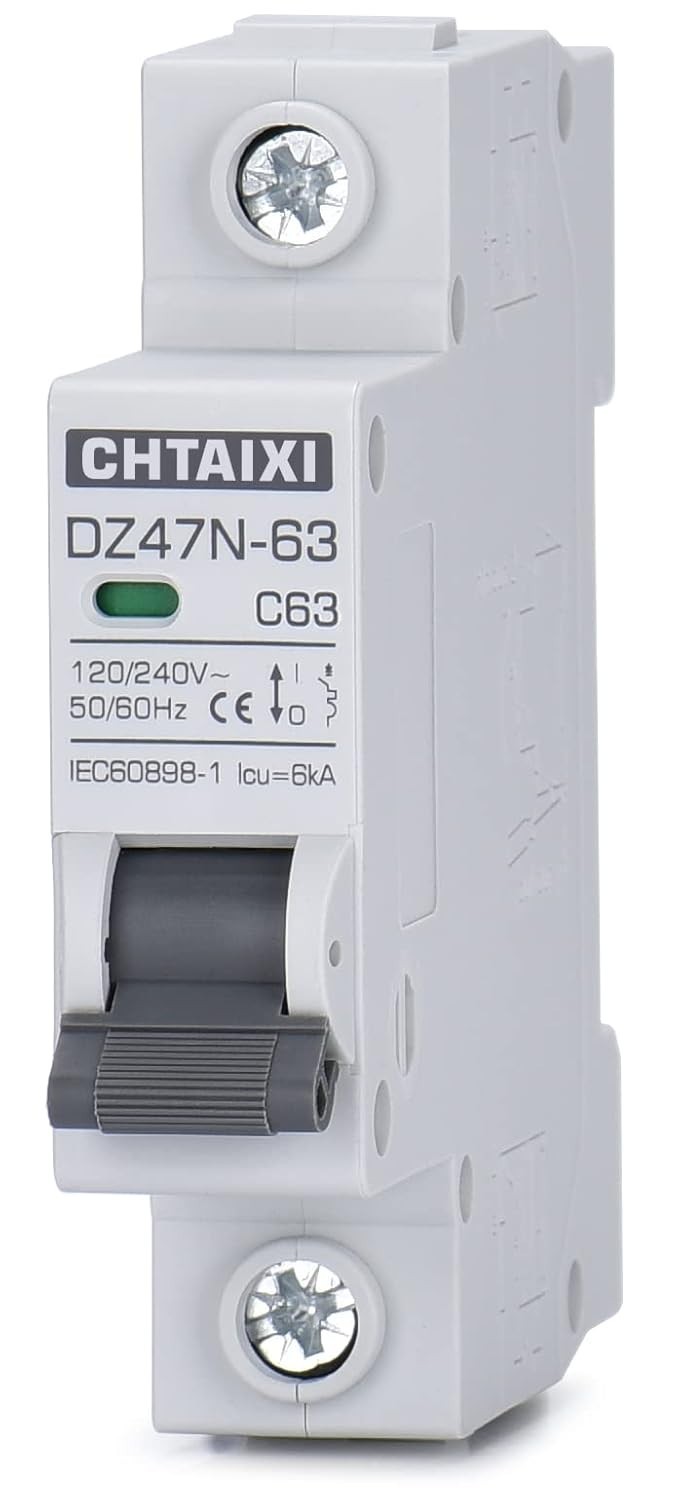 Versatile 240V 63 Amp Miniature Circuit Breaker for Home and Solar Installation