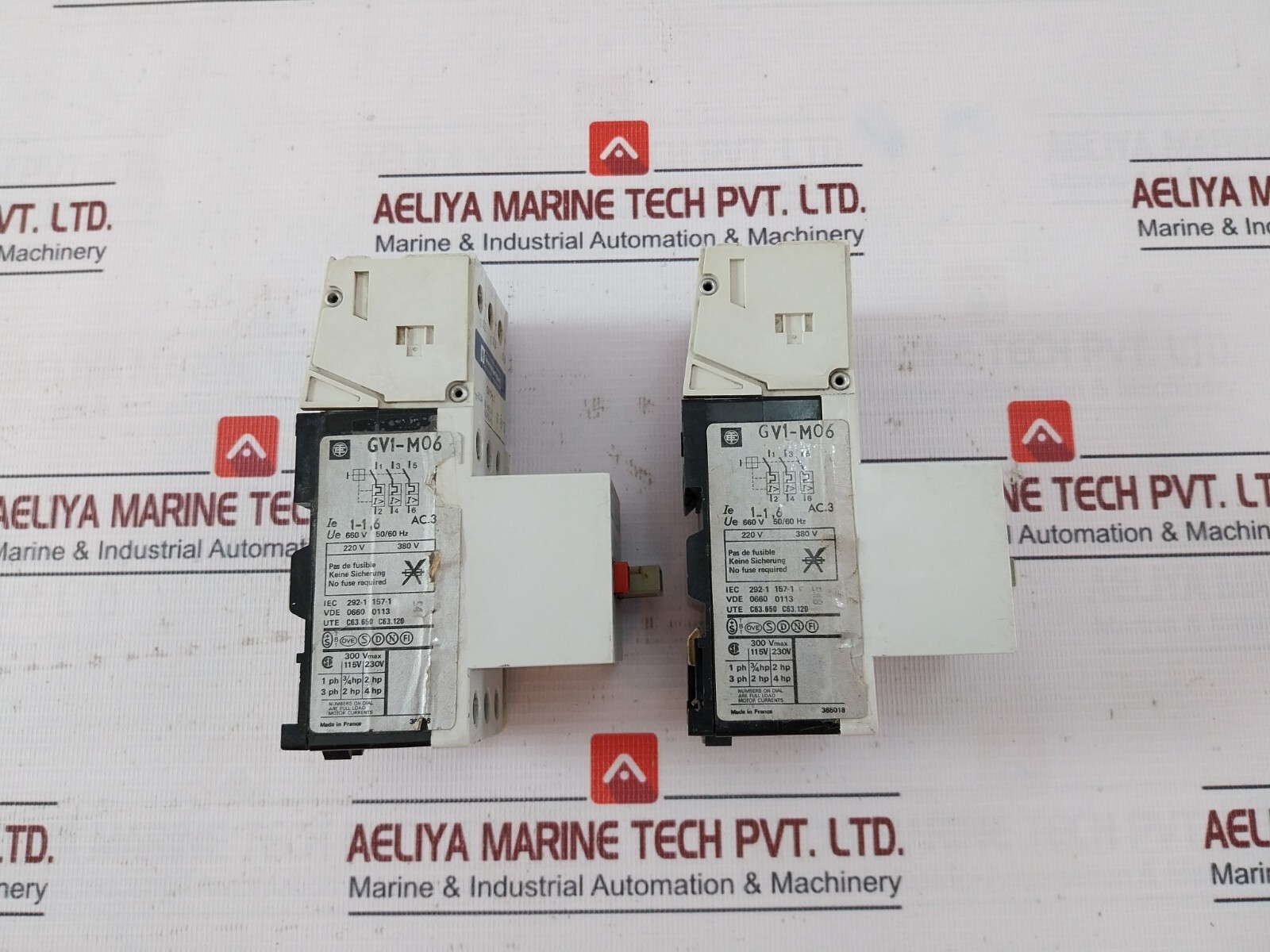 TELEMECANIQUE GV1-M06 Motor Circuit Breaker 660V 50/60Hz IEC 292-1 157-1