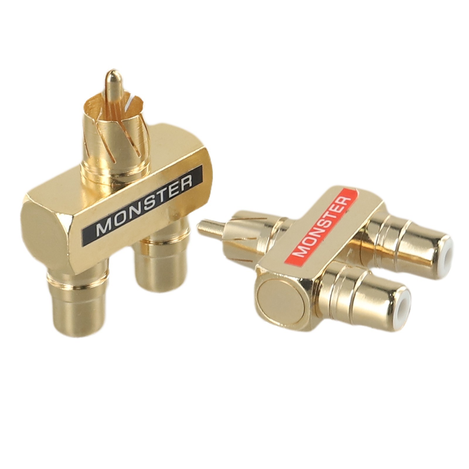 Y Splitter Adapter Copper Gold Plated Metal Parts 2pcs Accessory Audio