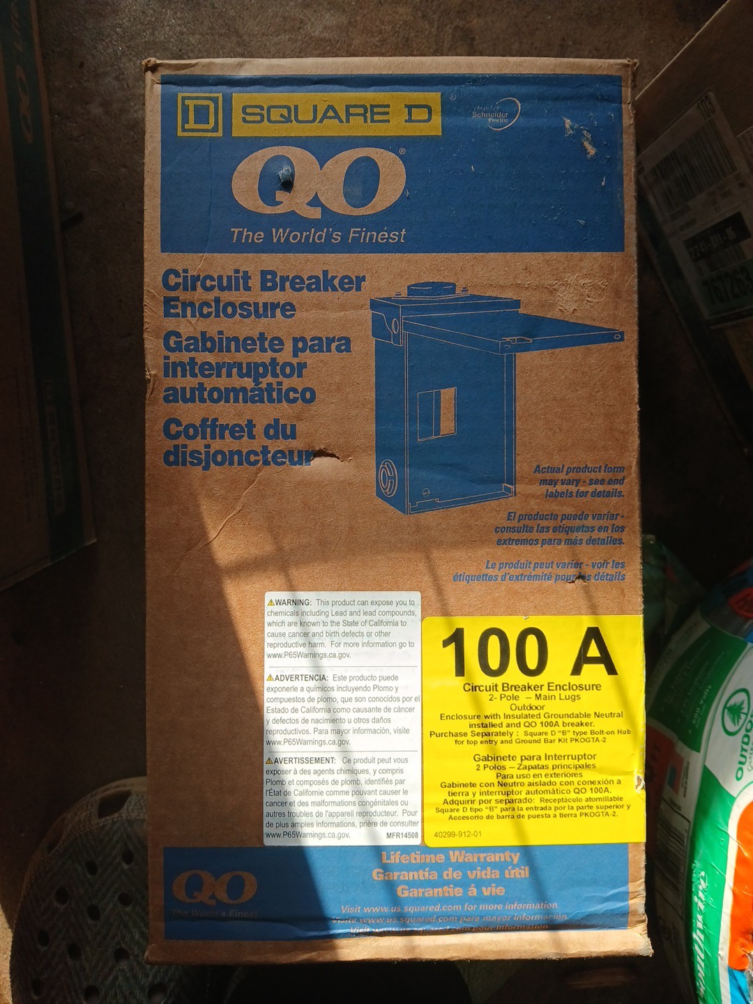 Square D QO2100NRBCP Main Breaker