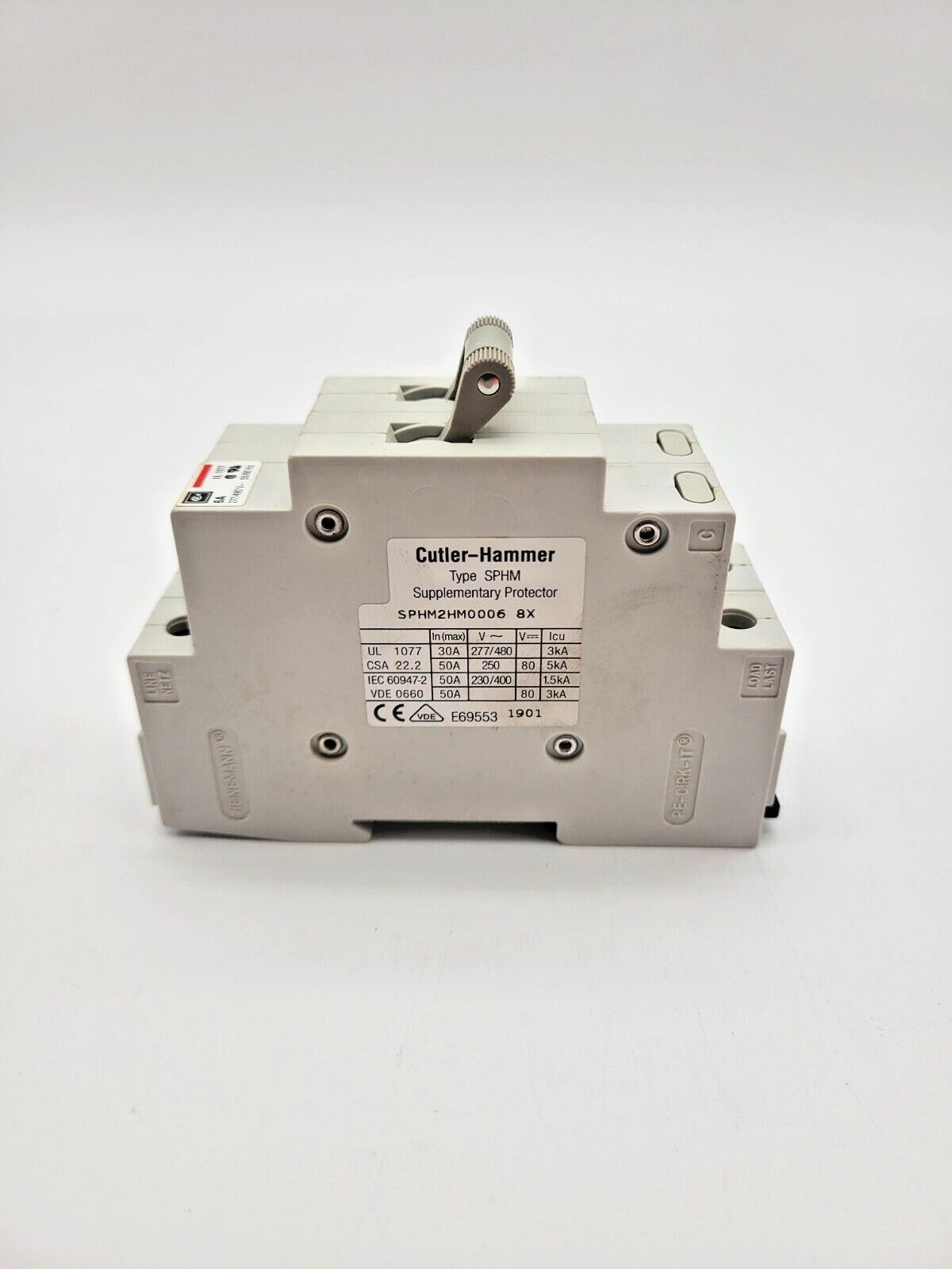 Cutler-Hammer SPHM2HM0006 Supplementary Protector Hydraulic Magnetic 277/480V