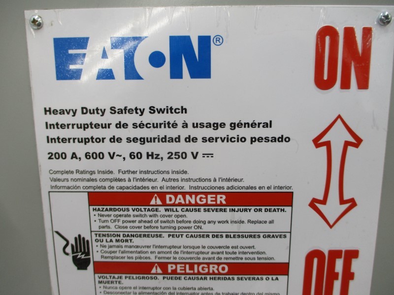 EATON DH364URK SER. D 600VAC 200A NSMP