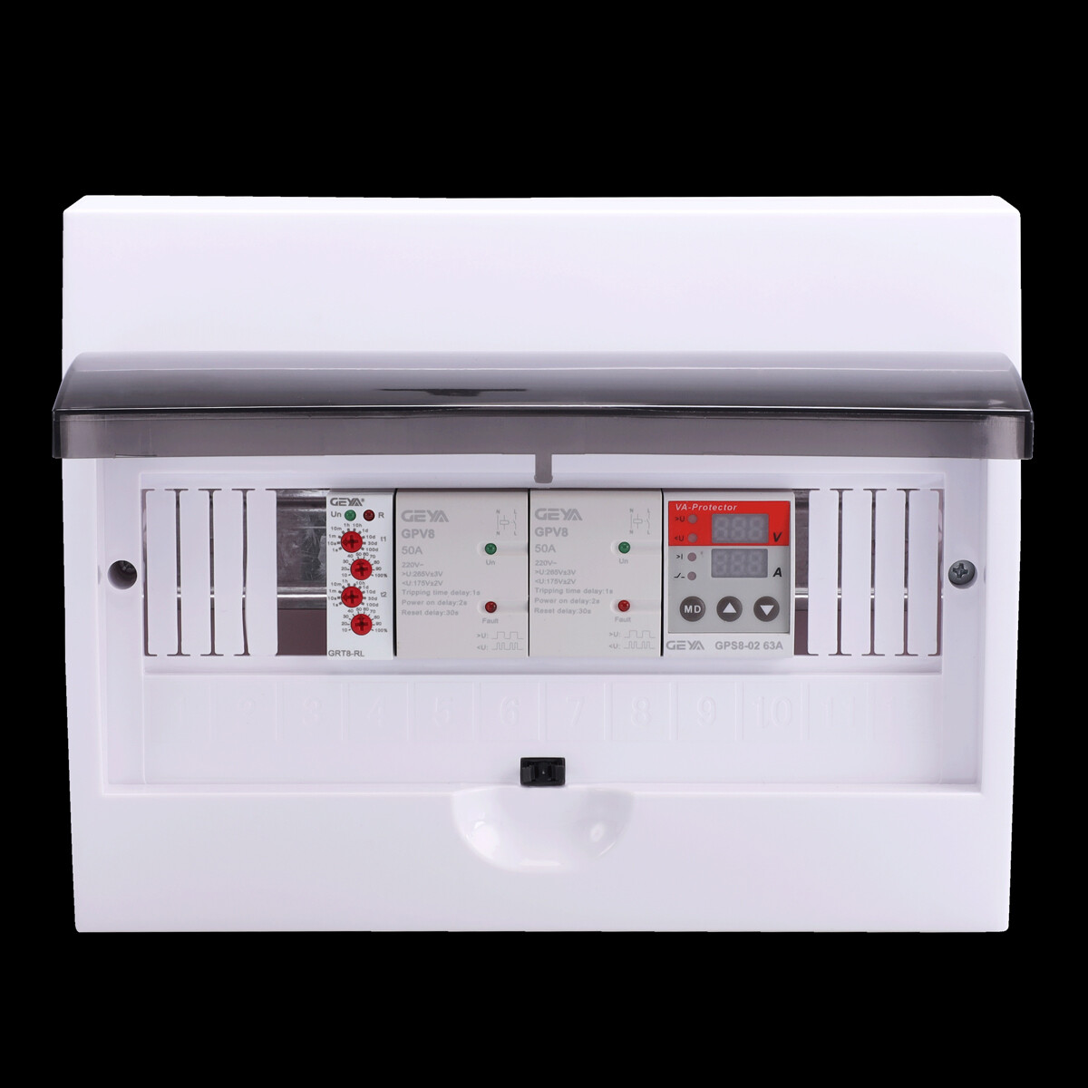 GEYA Auto Recovery Over&Under Voltage Protective Device 4Pole 63A 80A 220V 110V