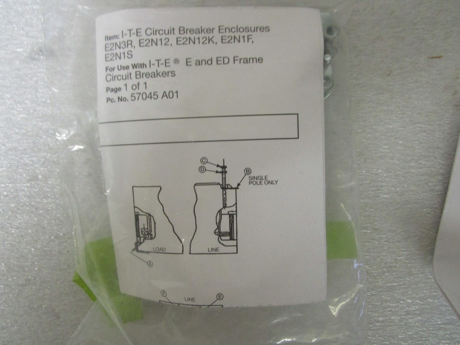 Siemens Circuit Breaker Enclosure E1SED63B015 ENC1S 3P 35A 600V 18KA New in Box!