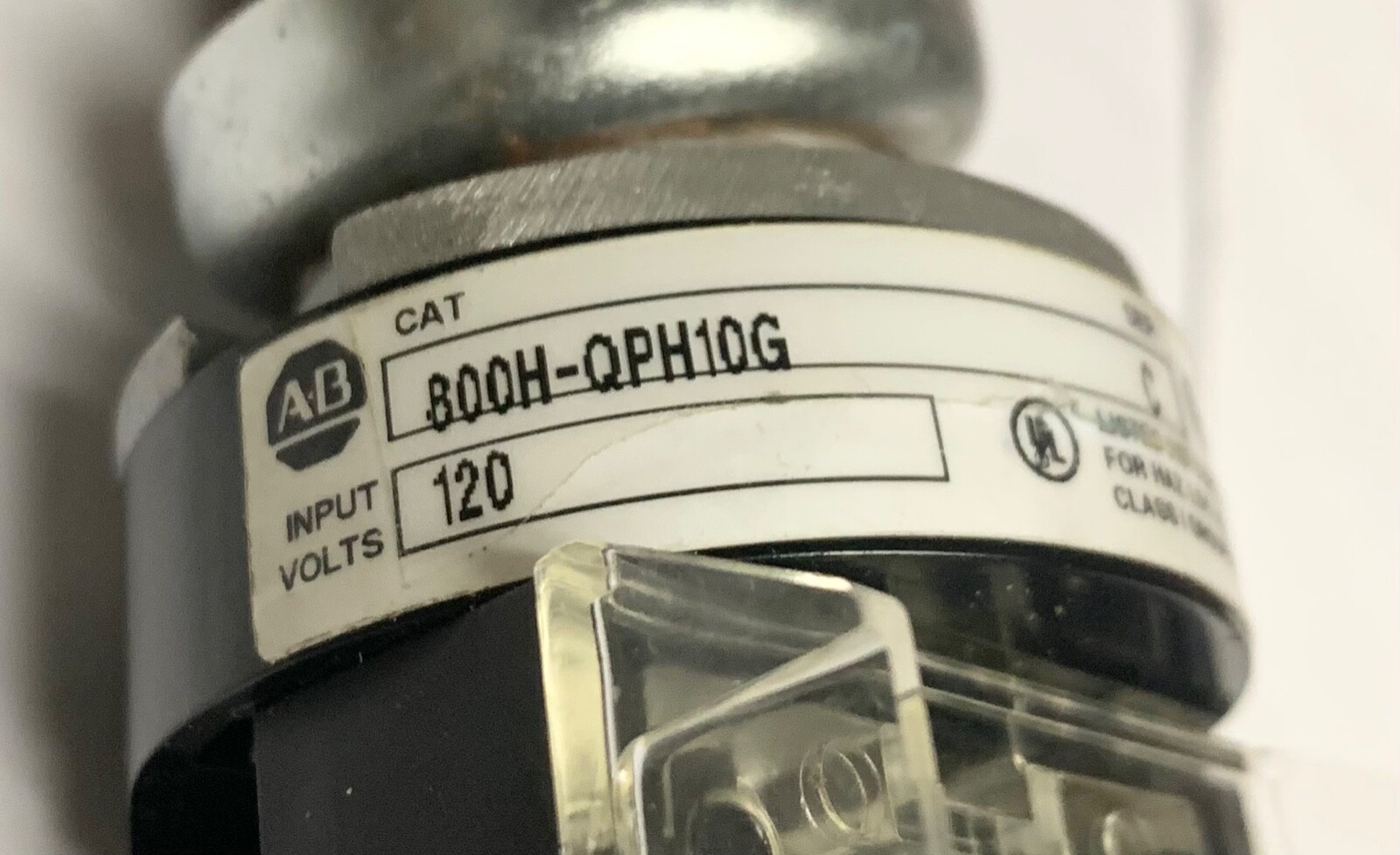 ALLEN BRADLEY 800H QPH10G Heavy Duty 120 VAC Green Illuminated Pilot Light