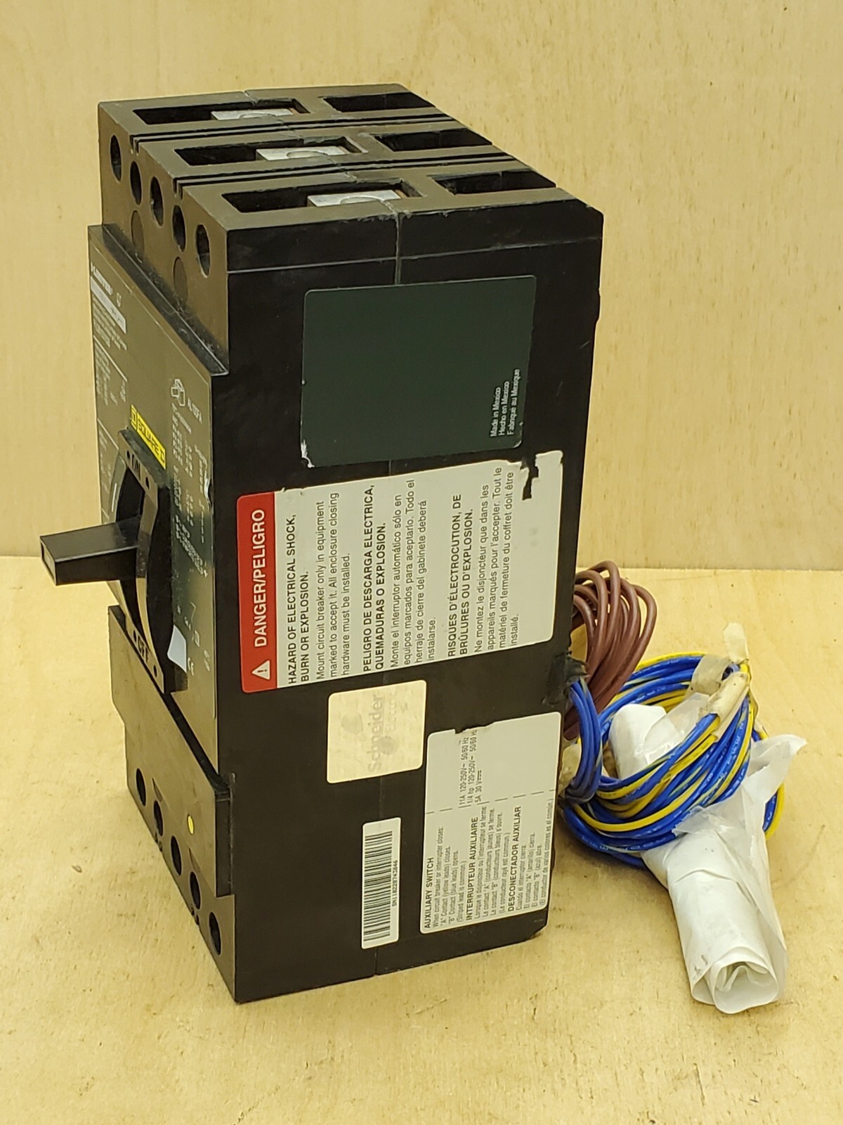 Square D FIL36100 1628 Circuit Breaker w/ Aux Contact & Under Voltage Trip – NEW