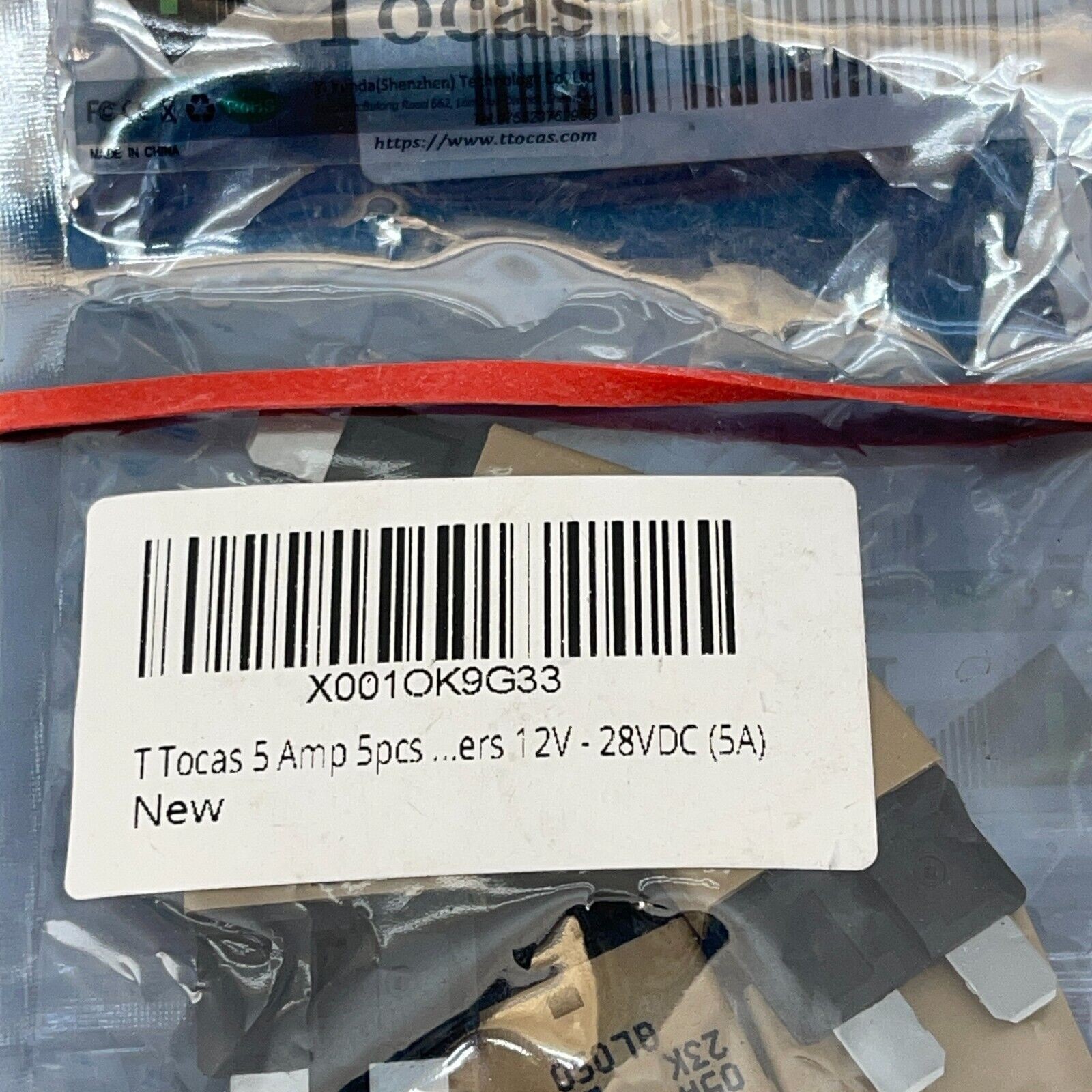 Lot of 3 T Tocas 5Amp 5PCS Circuit Breaker E39 12V-28V DC Manual Reset Fuse