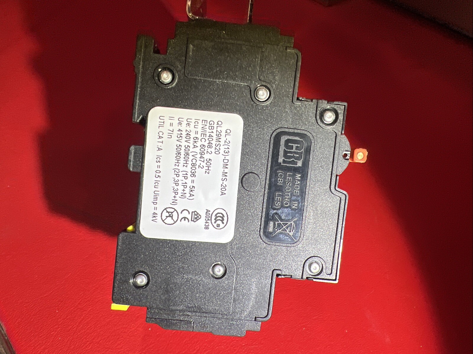 CBI QL-2(13)-DM-MS-20A 1P 2 Pole 20A Circuit Breakers (Pack of 3) & 2 Bus Bars