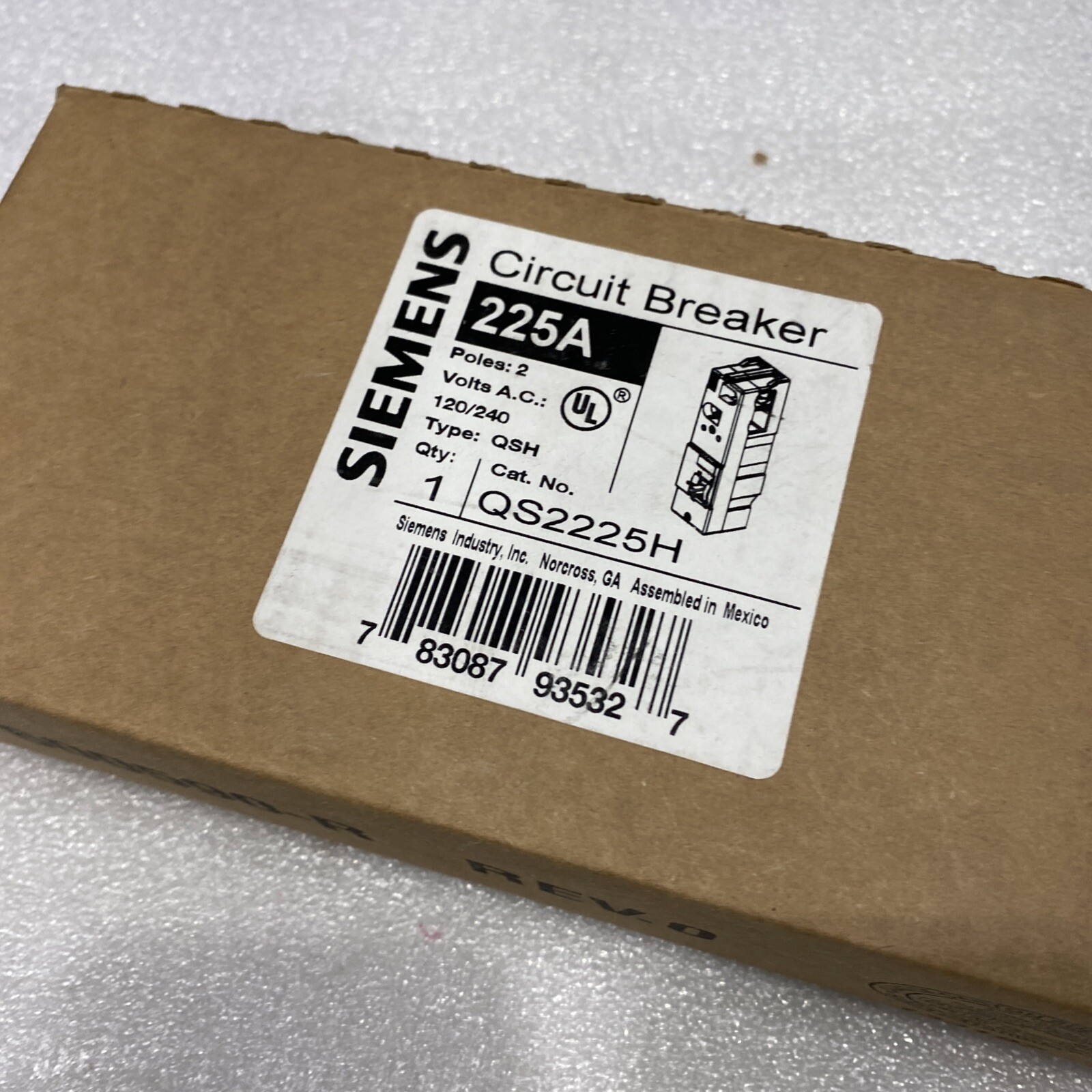 QS2225H SIEMENS QS BREAKERS- MULTI FAMILY USE ONLY BREAKER 225A 2P 120/240V NEW
