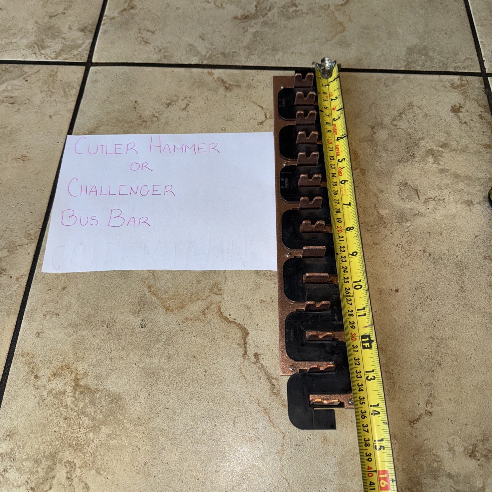 CUTLER H OR CHALLENGER BUS BAR 125A 120/240V 1 PH 14 SPC COPPER BRASS