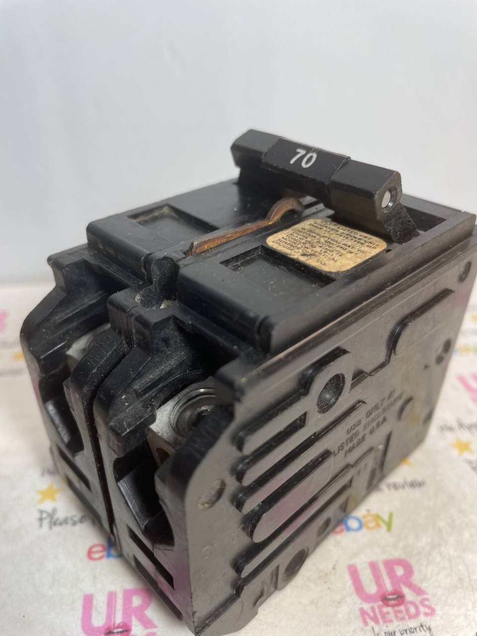MURRAY CROUSE HINDS MP270 2 POLE 70 AMP 120/240V TYPE MP CIRCUIT BREAKER CHIP