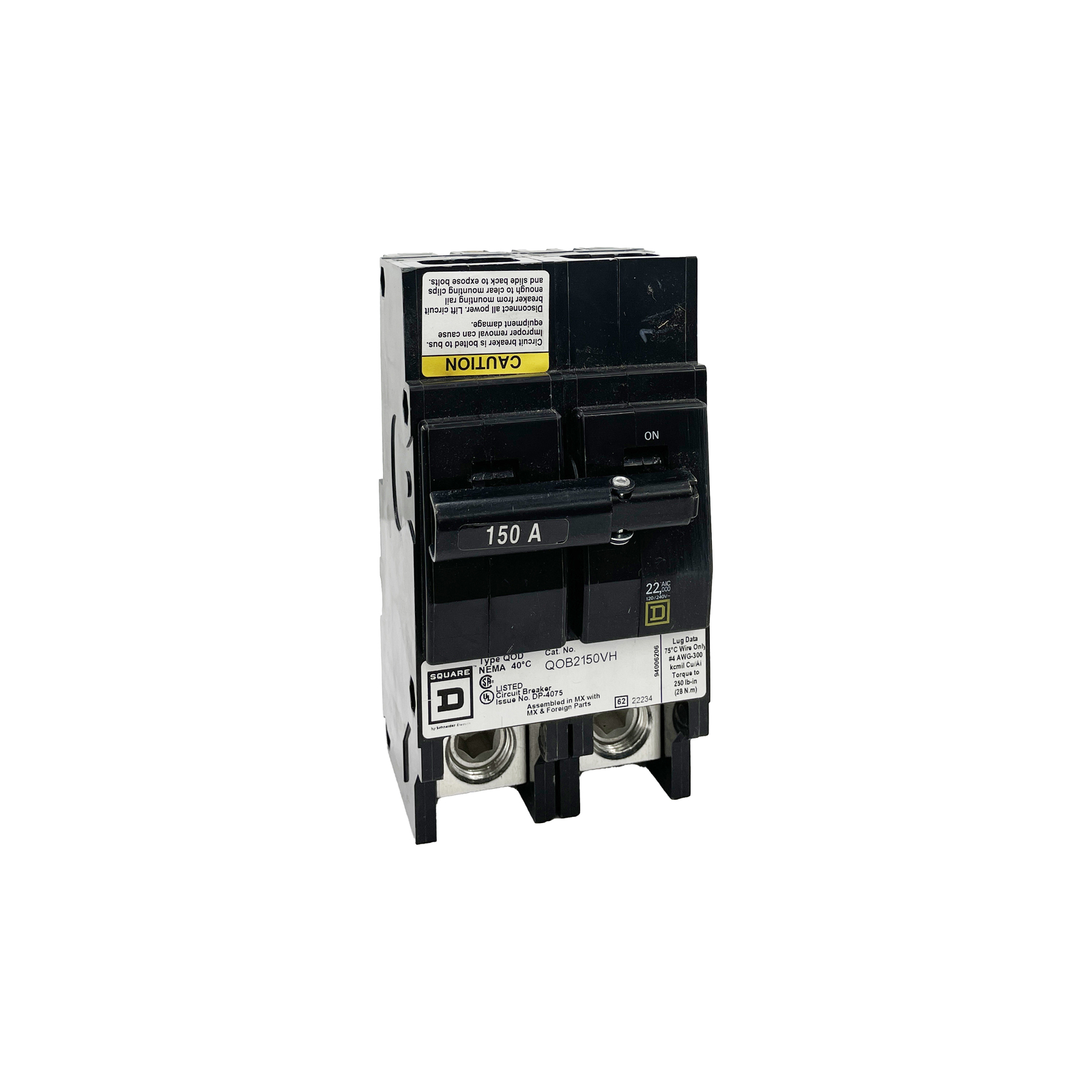 BRAND NEW IN BOX – QOB2150VH – SQUARE D – Mini Circuit Breaker 150A 2P, 240VA