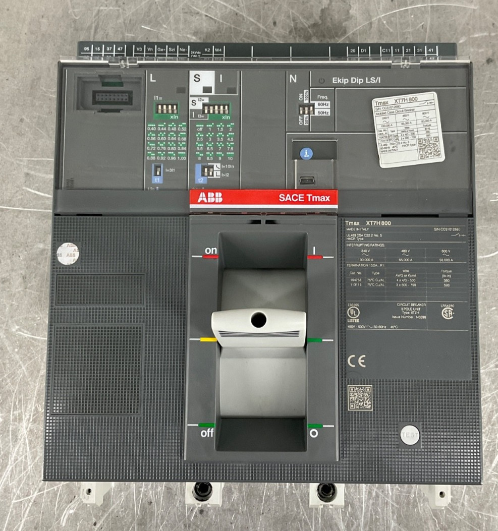 ABB XT7HU380CEFF000XXX TMAX CIRCUIT BREAKER 800 A 3P EKIP DIP LS/I NEW
