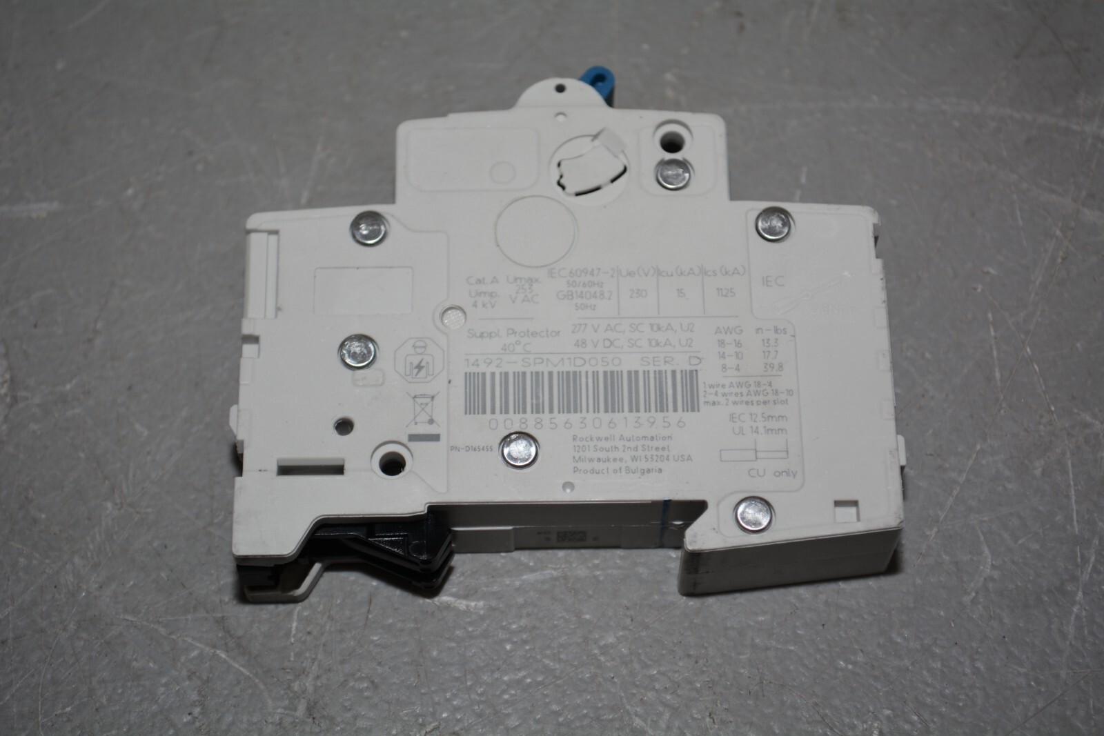 ^ Lot 3x Allen Bradley 1492-SP1 C15A / C2A / D5A Circuit Breakers #X2845