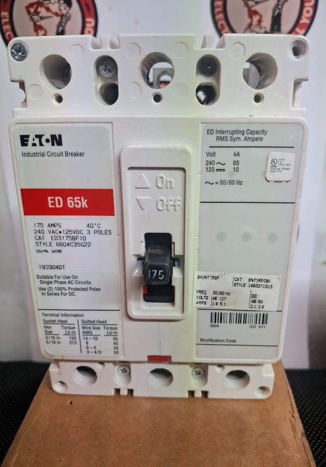 EATON ED3175 175 AMP 3 Pole 65k Circuit Breaker SHIPS SAME DAY