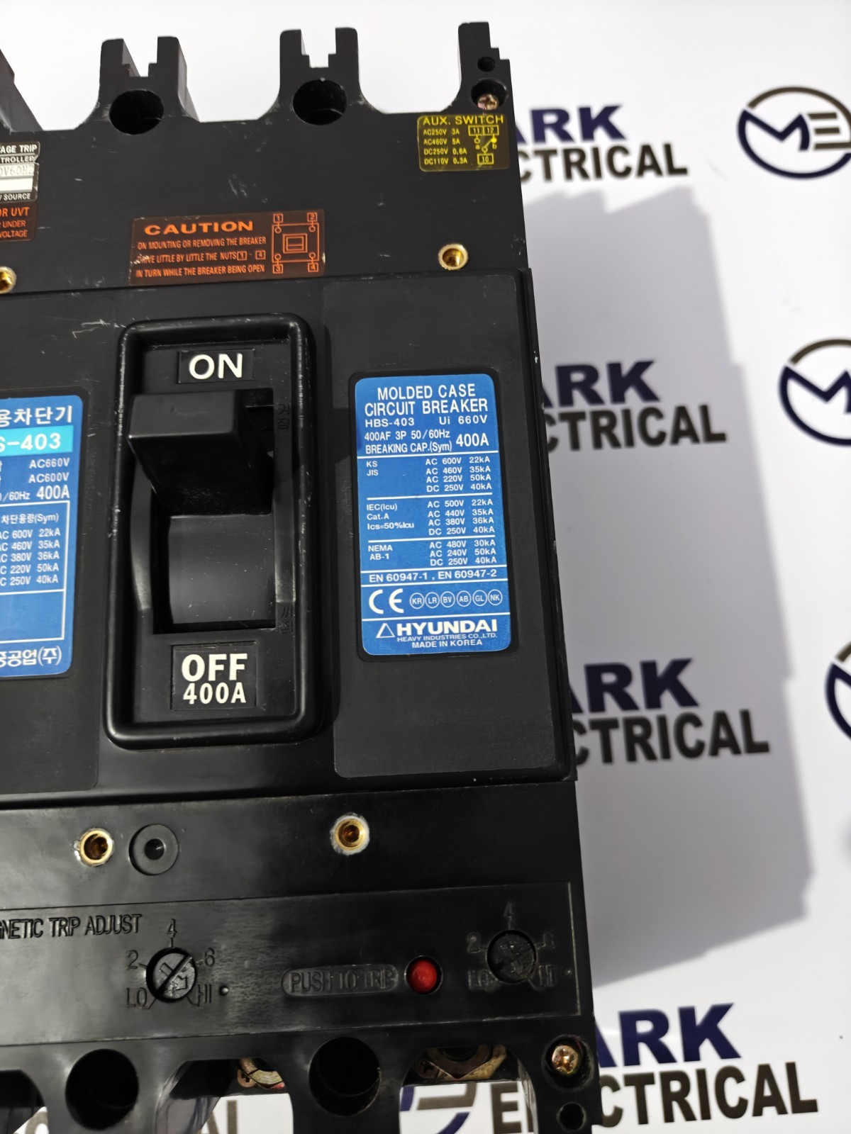 HYUNDAI ELECTRIC HBS403 400A CIRCUIT BREAKER 440VAC 35KA FAST SHIPPING