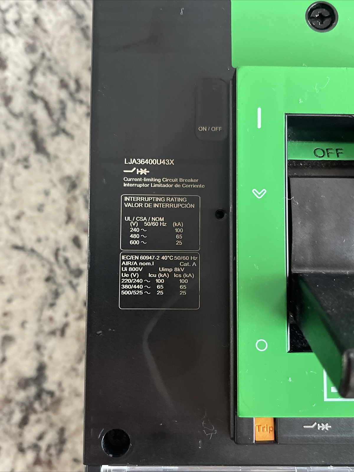 Square D PowerPact Circuit Breaker LJA36400U43X 400Amp 3P 600V 25kA LJA36400