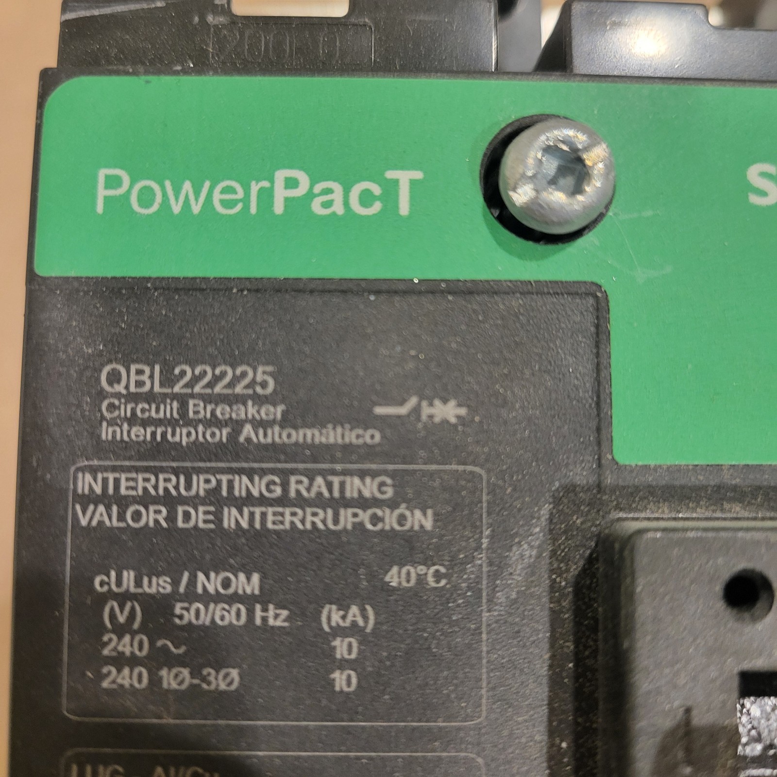 Square D QBL22225 225A 240V Circuit Breaker