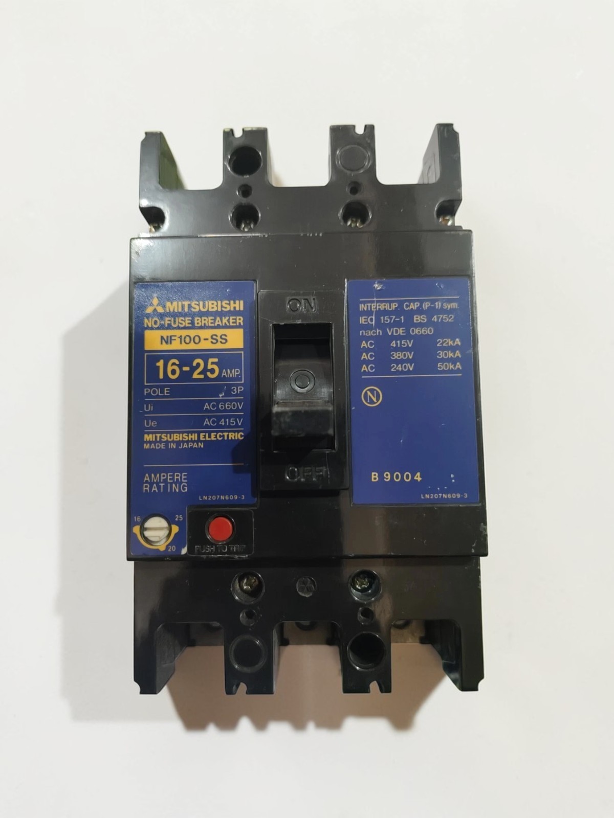 MITSUBISHI NF100-SS CIRCUIT BREAKER 25A 220VAC 50KA FREE FAST SHIPPING