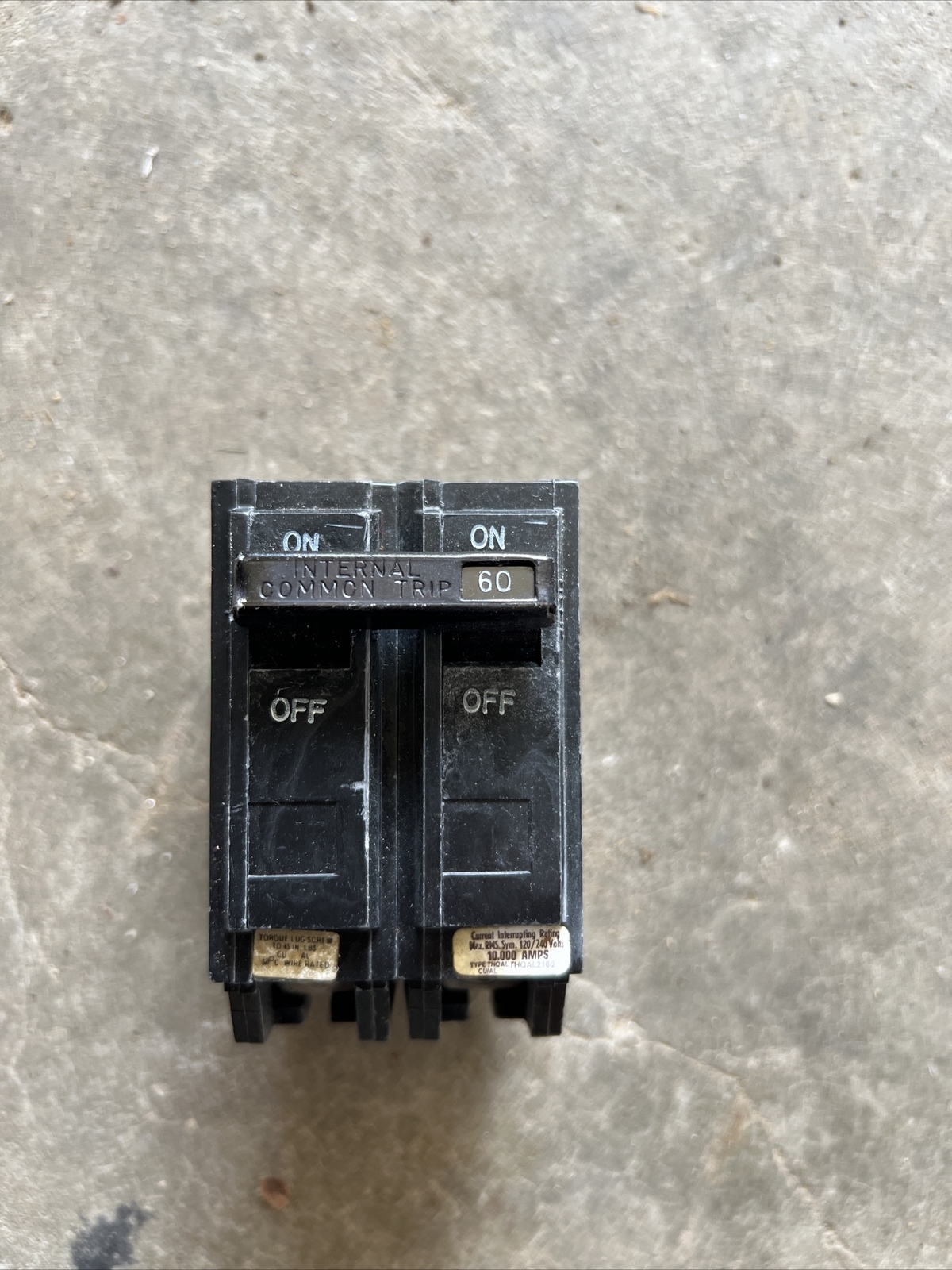 GE General Electric THQL2160 60-Amp 2-Pole 120/240VAC Breaker