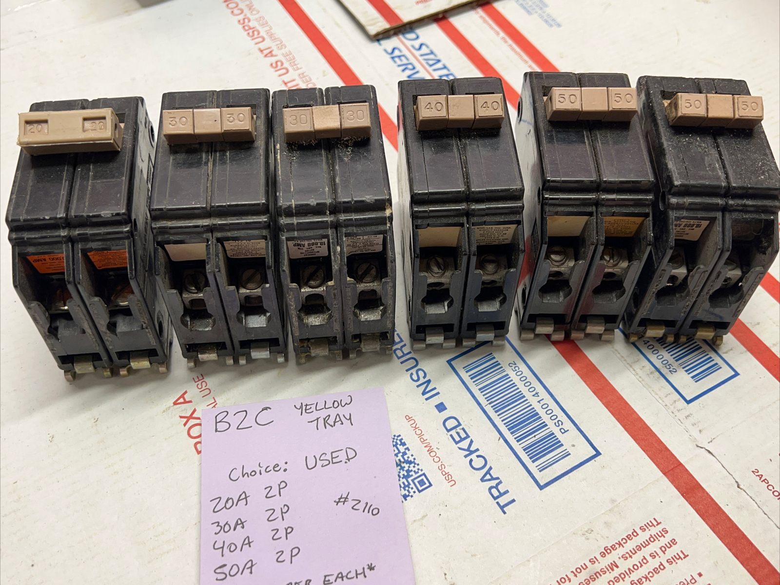 Eaton Cutler Hammer CH 230 CH250 CH240 2P 20A 30A 40A 50A Circuit Breaker ED4U