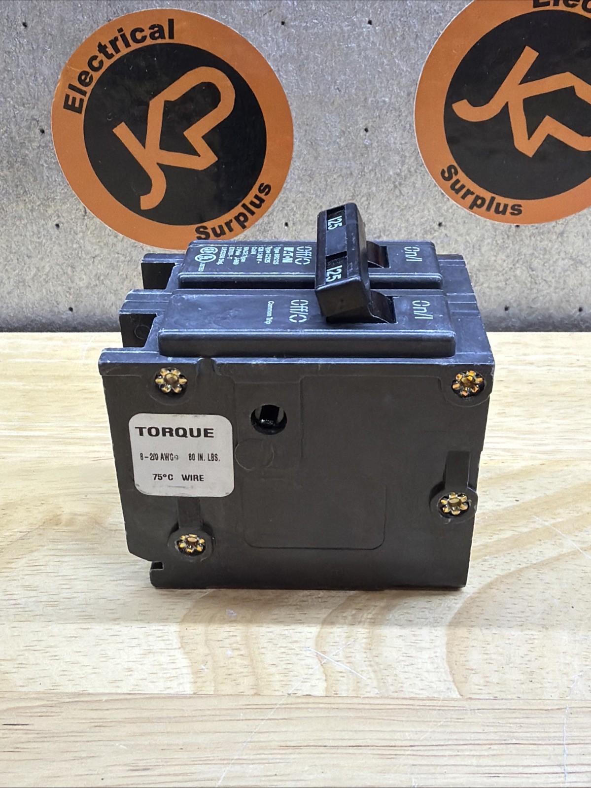Eaton BR2125 2 Pole 125 Amp 240v Type BR New Surplus Tested.