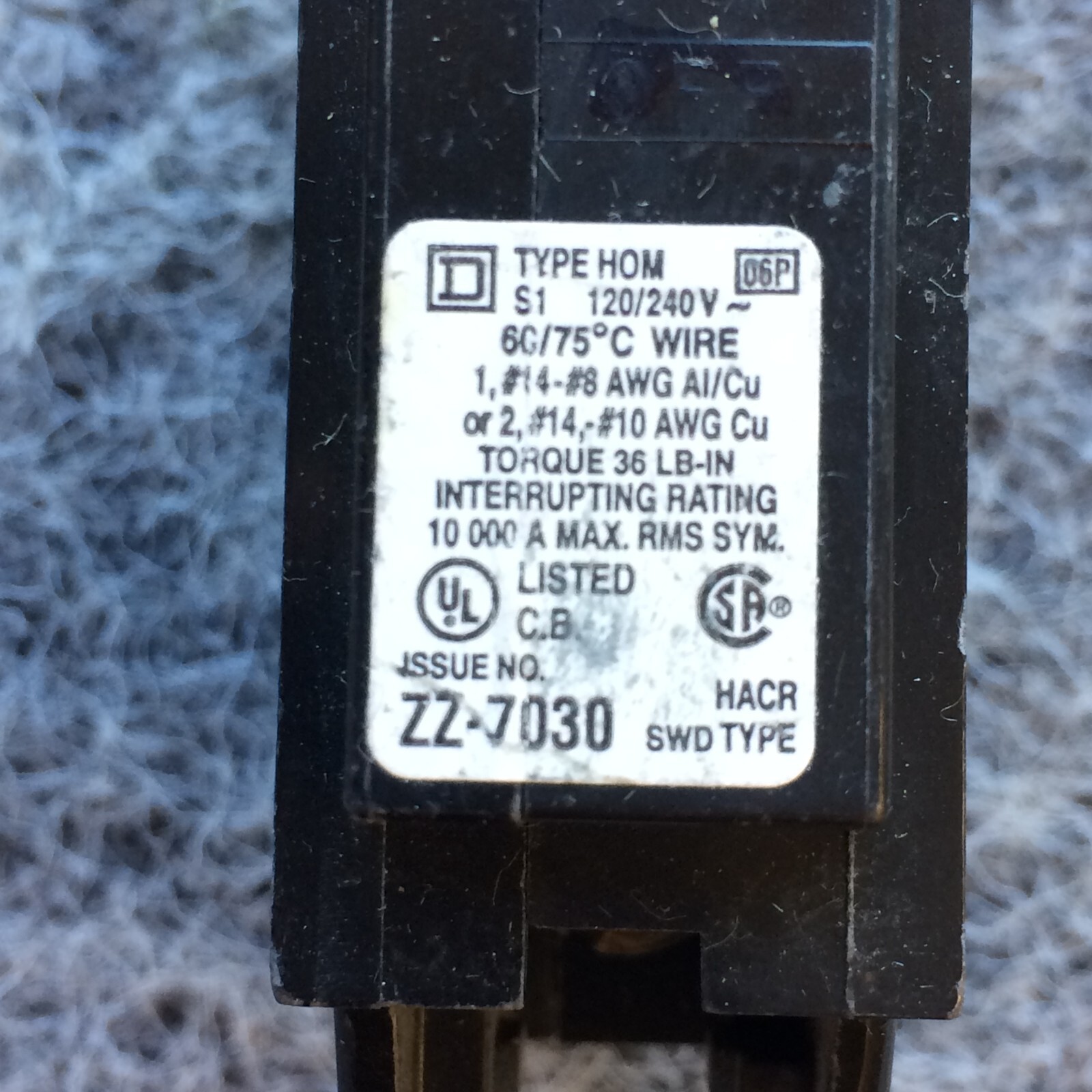 Square D – HOM120CP Homeline Circuit Breaker, 20-Amp, 120V, 1-Pole, HOM120