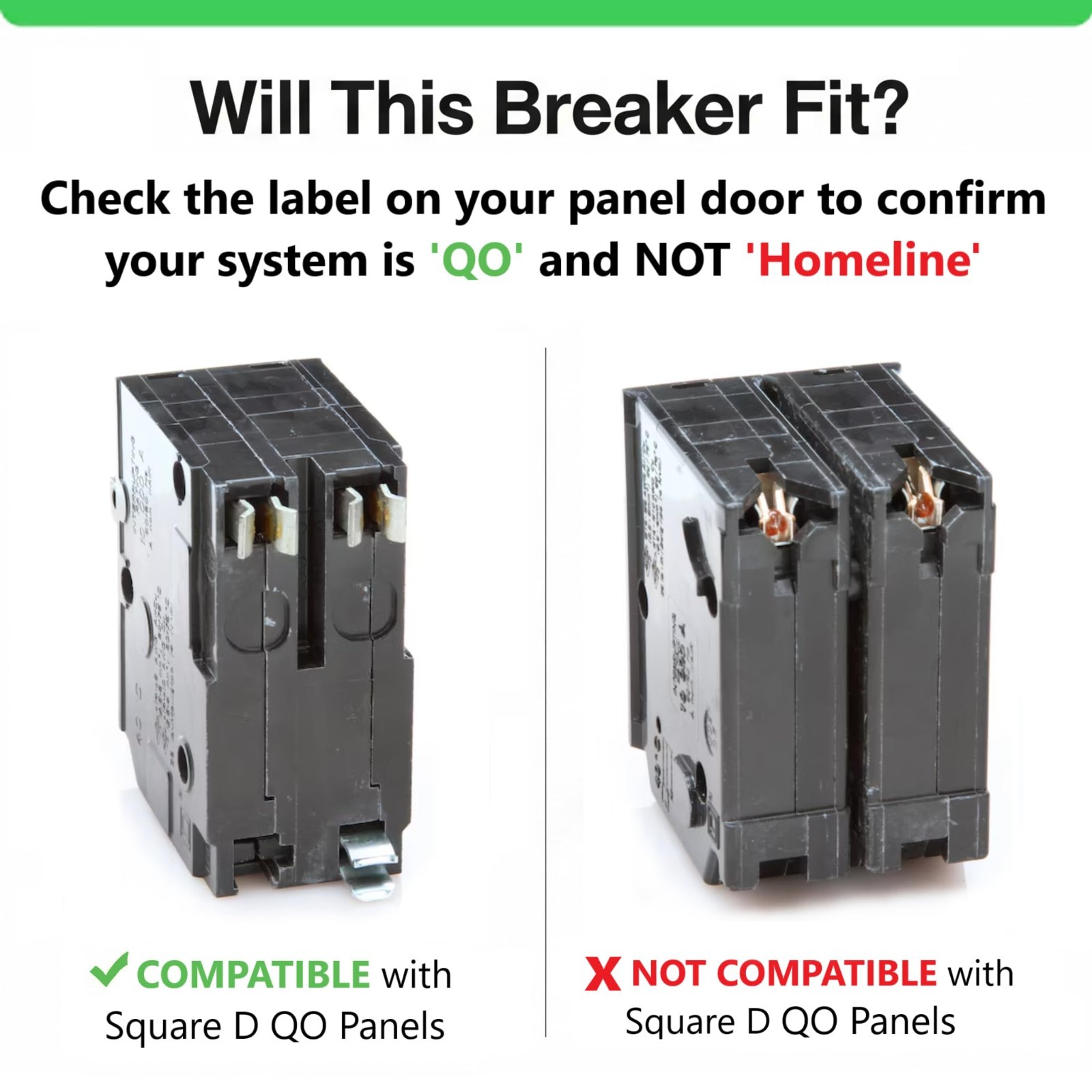 30 Amp Double Pole Circuit Breaker Kit, 120/240V AC, Plug-in for QO Load Centers