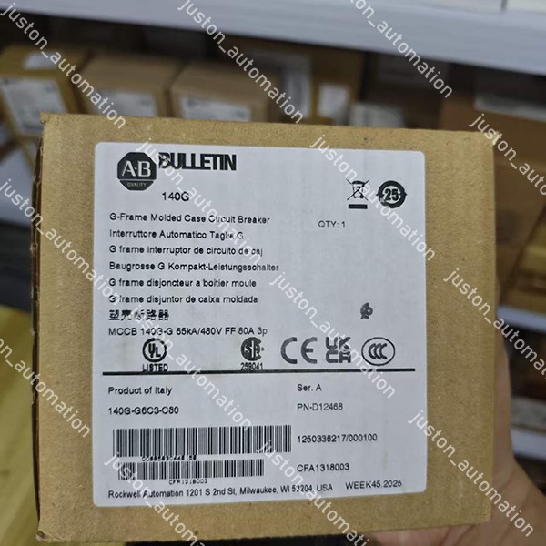 Allen‑Bradley 140G‑G6C3‑C80 G‑Frame 3P Breaker | Free Shipping