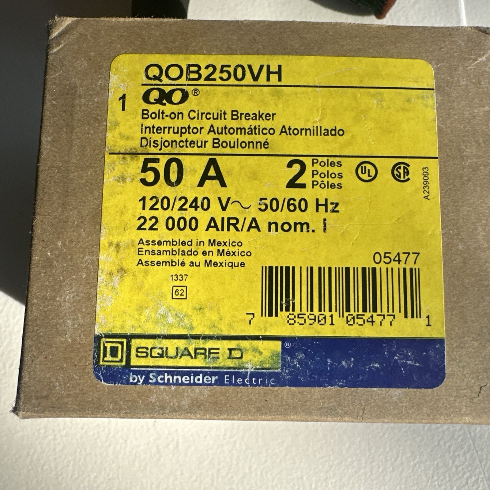 Square D QOB250VH Circuit Breaker New Take Off Lot Of (4)
