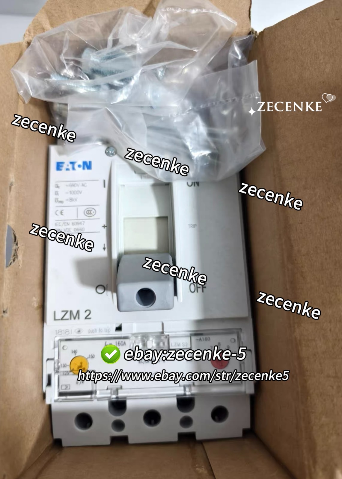 Eaton circuit breaker LZM2-A160 Brand new original