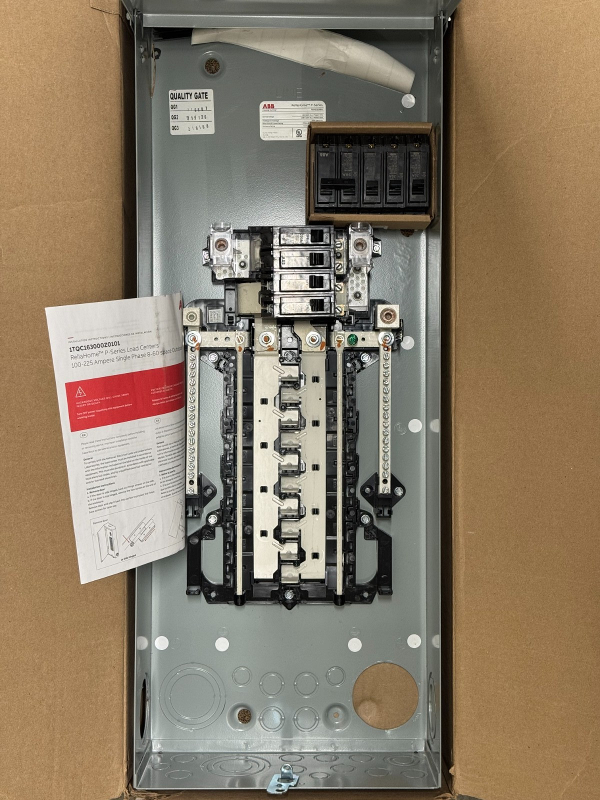 ABB 200A 20 Space 40 Circuit Outdoor Main Breaker Panel Value Pack PAM2020RPA