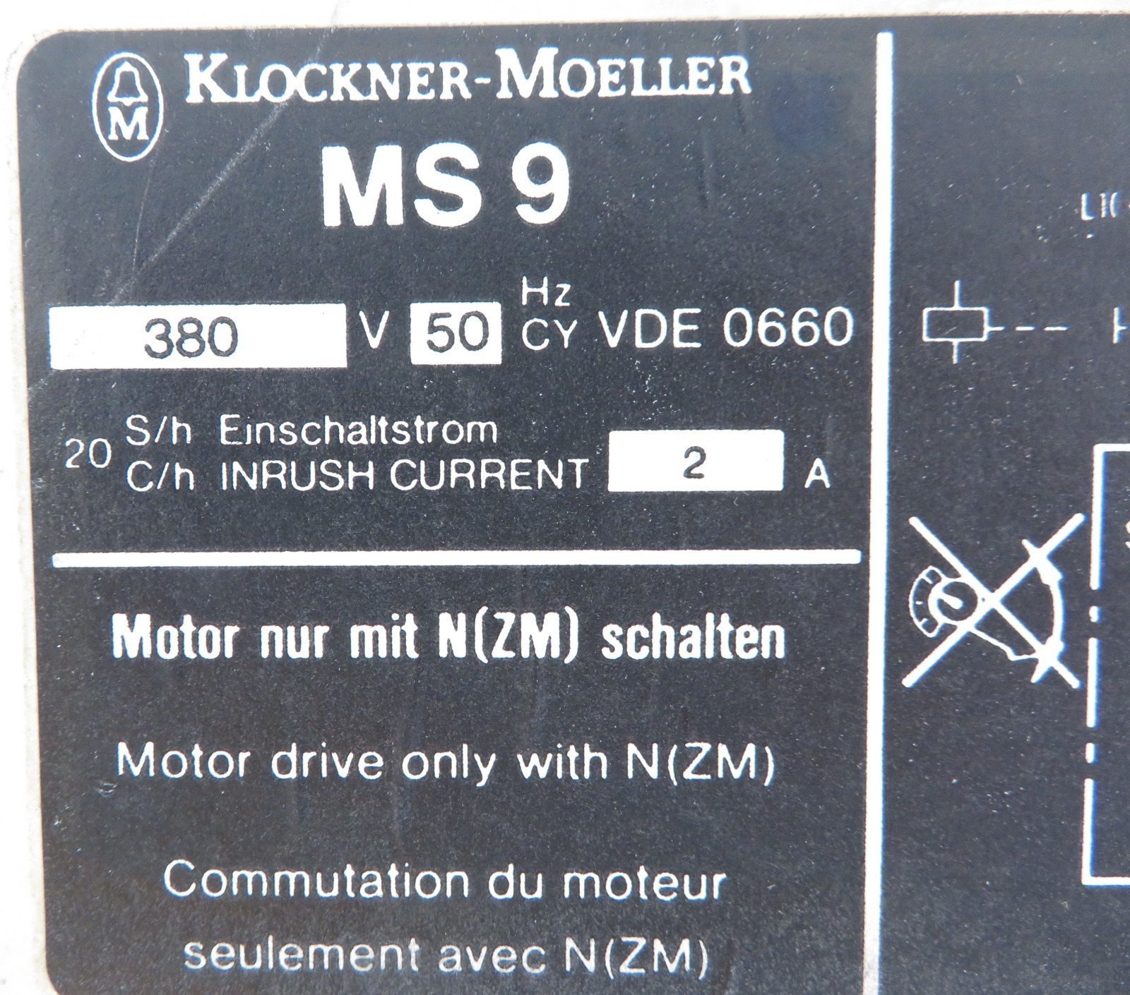 Moeller Circuit Breaker NZM9-250 Trigger ZM9-160 160A + Motor Drive MS9 380V